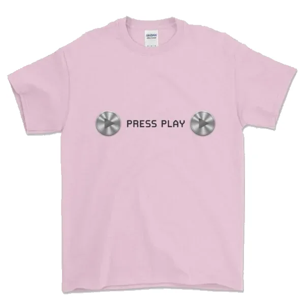 Press Play tee in pale pink
